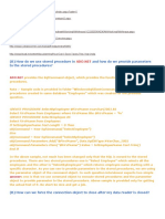 (B) How Do We Use Stored Procedure in and How Do We Provide Parameters To The Stored Procedures?