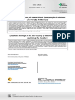 Drenagem Linfática No Pós Operatório de Lipoaspiração de Abdome: Uma Revisão Da Literatura