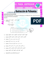 Adicion y Sustraccion de Polinomios para Quinto de Primaria