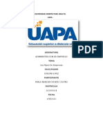 Tarea 3 Administracion Los Tipos de Empresas Uapa