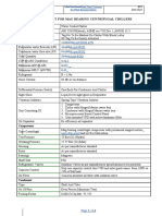 Data Sheet For Mag Bearing Centrifugal Chillers