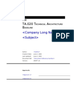 TA020 Current Technical Architecture Baseline