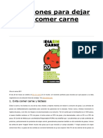 20 Razones para Dejar de Comer Carne