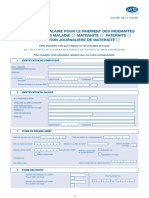 Formulaire Attestation de Salaire IJ Maladie, Maternité, Paternité