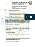 Informe Tecnico #001 Incoporacion Palacio Municipal San Tiago de Pischa PDF