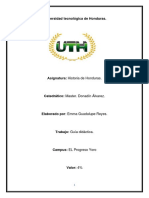 Tarea #5 de Historia de Honduras 2 Parcial.