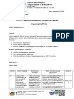 Department of Education: Module 2: Most Essential Learning Competencies (Melcs) Unpacking The Melcs