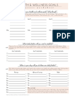 Oct 2018 Health and Wellness Goals Planner Worksheets PDF