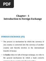 Chapter - 1: Introduction To Foreign Exchange