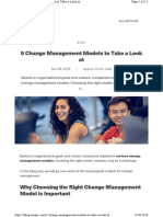 5 Change Management Models To Take A Look at