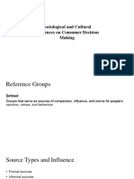 Sociological and Cultural Influences On Consumer Decision Making