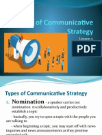 Lesson5 Types of Communicative Strategy