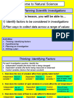 Planning Scientific Investigations