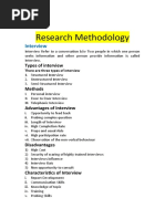 Research Methodology: Interview