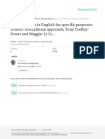 Developments in English For Specific Purposes: A Multi-Disciplinary Approach Tony Dudley-Evans and Maggie-Jo St..