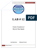 Fourier Transform of Discrete Time Signals: Spring 2014