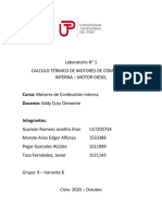 Cálculo Térmico, Motores Diesel PDF