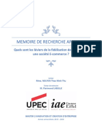 Memoire de Recherche Applique - Quels Sont Les Léviers de La Fidélisation de Clients Dans Une Société E-Commerce ?