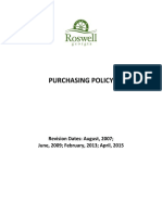 Roswell Purchasing Policy