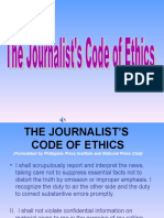 Journalist's Code of Ethics