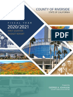 Riverside County FY 2020-21 First Quarter Budget Report