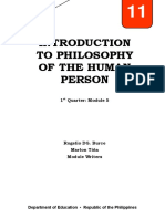 To Philosophy of The Human Person: 1 Quarter: Module 5