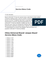 ALL LCD - LED Service Menu Code