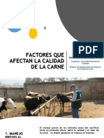 CLASE 10. Factores Que Afectan La Calidad de La Carne PDF