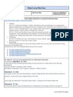 Music Lesson Plan Form: A. National Music Standards (Indicate Which Standards Are Associated With This Lesson)