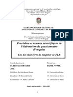 Mémoire de Magister PDF