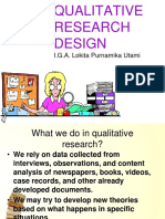 Qualitative Research Design: I.G.A. Lokita Purnamika Utami