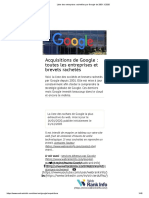 Liste Des Entreprises Rachetées Par Google de 2001 À 2020 PDF