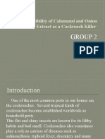 The Feasibility of Calamansi and Onion Extract As A Cockroach Killer (Group 2)