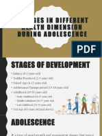 Changes in Different Health Dimension During Adolescence