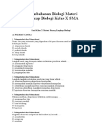 Soal Dan Pembahasan Biologi Materi Ruang Lingkup Biologi Kelas X SMA