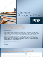 Classroom Management Plan