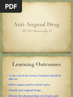 Anti Anginal Drugs - Wards Handoout