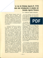 Guillermo Figallo - Comentario A La Ley de Reforma Agraria