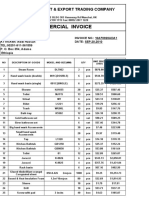 Commercial Invoice: Afro China Import & Export Trading Company