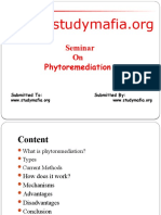 Seminar On Phytoremediation: Submitted To: Submitted by