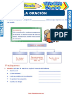 Clases de Oraciones para Tercer Grado de Primaria PDF