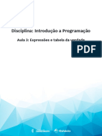 Aula 3 - Expressões e Tabela Da Verdade PDF