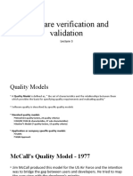 Software Verification and Validation