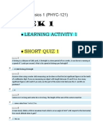 Phyc 121 Week 1 - 10