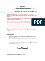 Lab Manual: ME-411 Mechanical Engineering Laboratory - IV