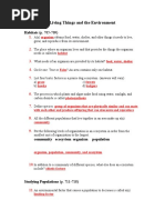 Ecology Reading Guide Answers