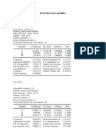 Pooled Ols Model