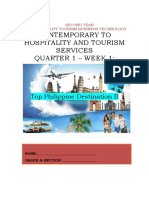 Contemporary To Hospitality and Tourism Services Quarter 1 - Week 1