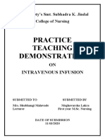 Practice Teaching Demonstration: Intravenous Infusion