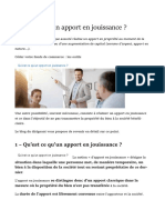 Qu'est Ce Qu'un Apport en Jouissance - PDF